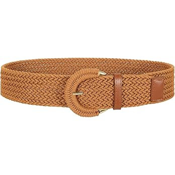 SANSTHS Women Wide Woven Belt for Dresses Fashion Rattan Braided Waist Belt Straw Raffia Boho Bel... | Amazon (US)