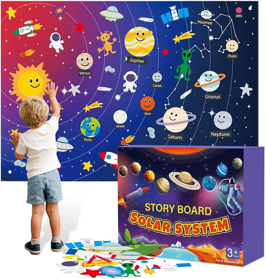 Solar System for Kids | Felt Wall Activities for Children | Montessori Space Planet Toys Game for... | Amazon (US)