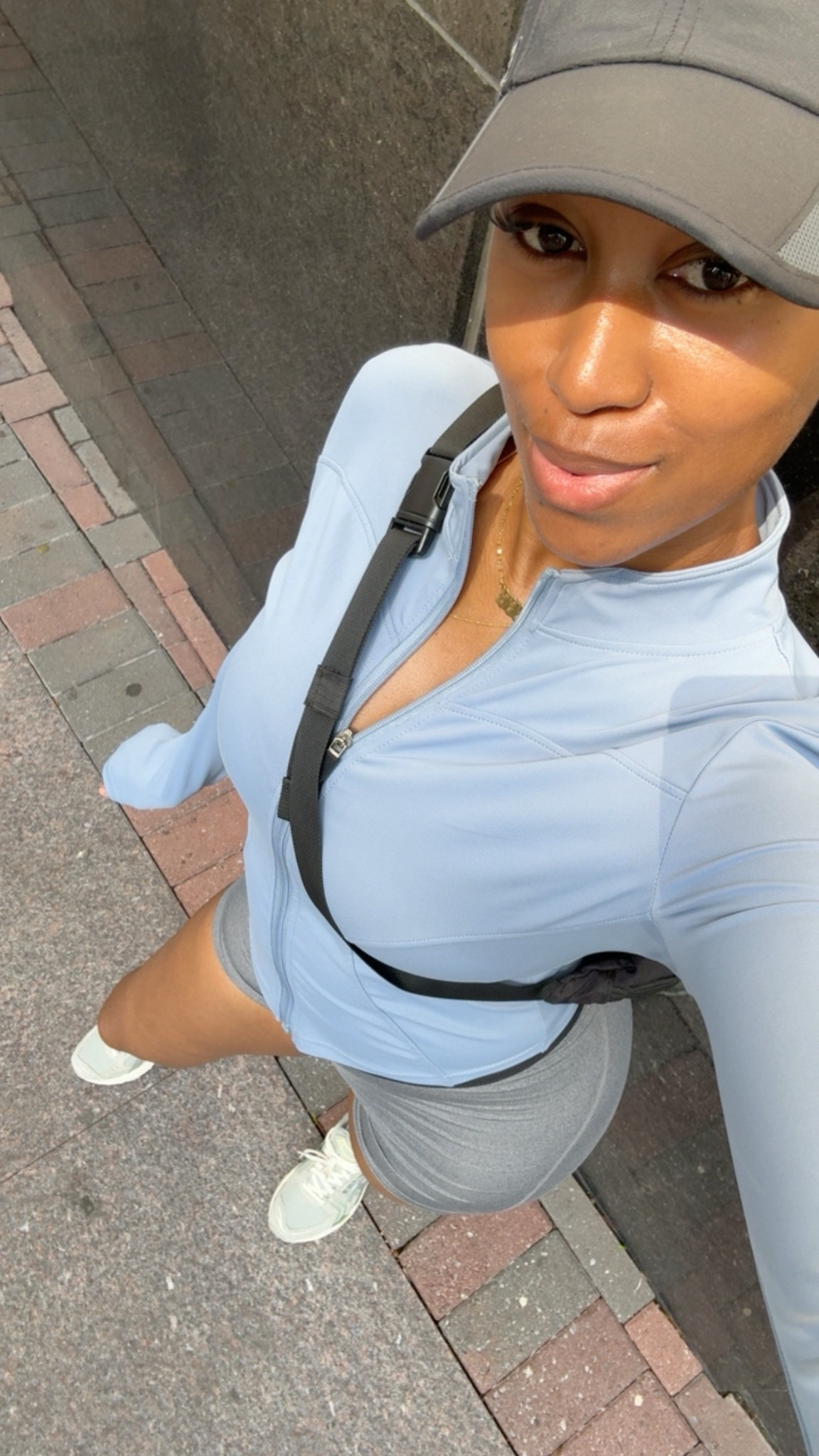 spring has sprung! time to pull out the shorts + workout zip-up combos.

I love matching tones instead of matching colors - today I went for a light blue with grey shorts and light green sneakers.

#LTKootd #LTKspring #LTKActive