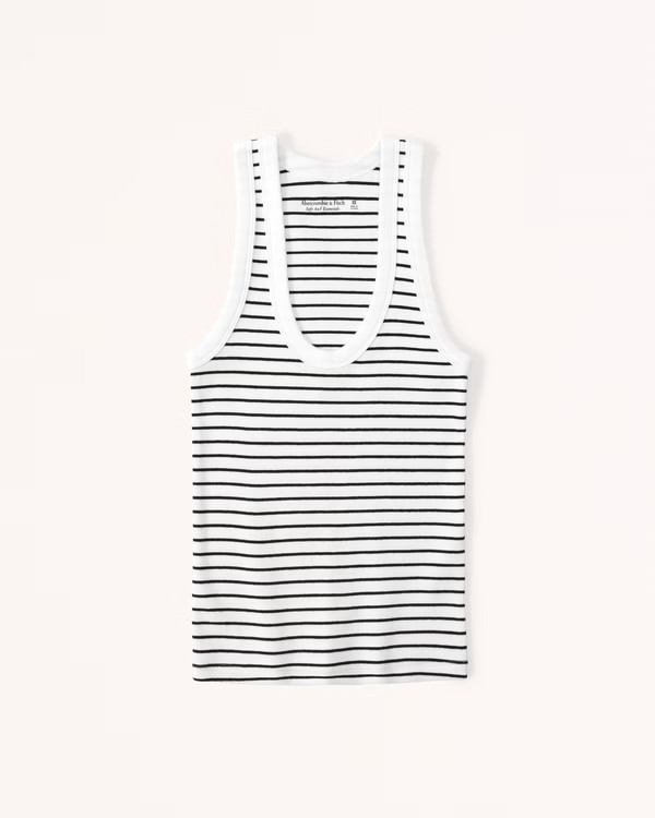 Essential Rib Tuckable Scoopneck Tank | Abercrombie & Fitch (US)