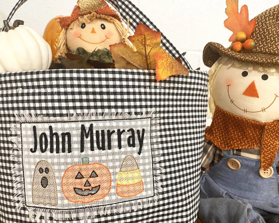 Trick or Treat Bag  Trick or Treat Bucket  Halloween Bag  - Etsy | Etsy (US)