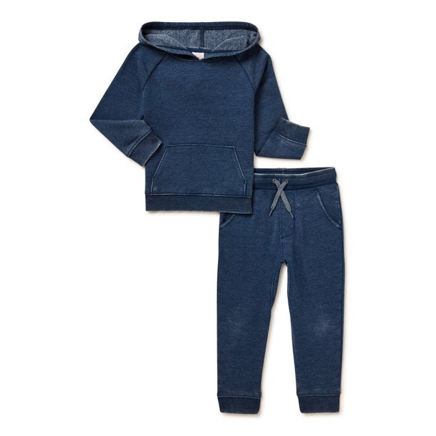 Wonder Nation Baby and Toddler Unisex Athleisure Outfit Set, 2-Piece, Sizes 12M-5T - Walmart.com | Walmart (US)