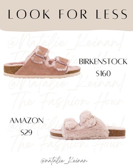 Birkenstock slides dupes. Amazon find. Faux fur sandal. Faux fur slides. Look for less  

#LTKsalealert #LTKstyletip #LTKunder50