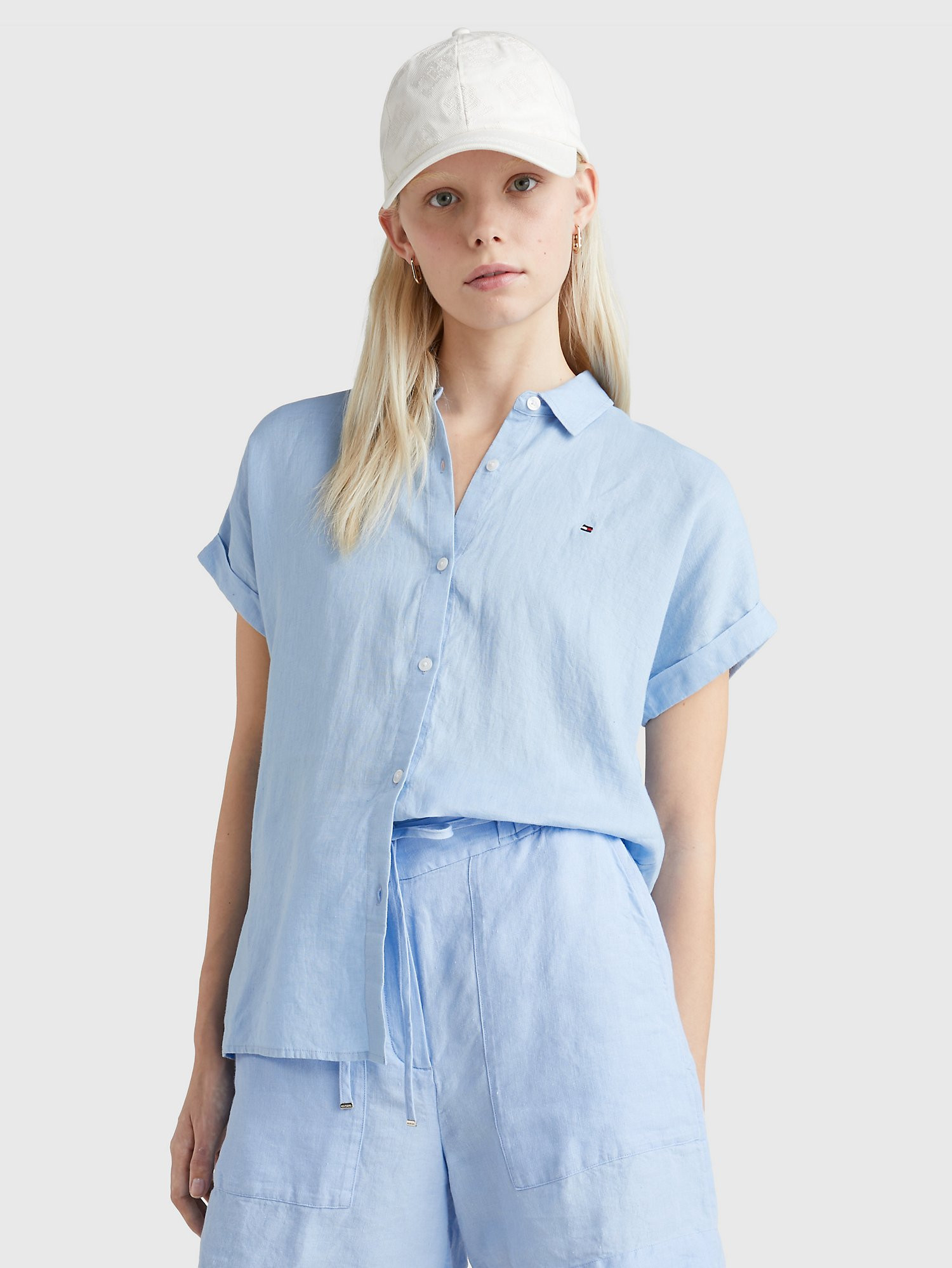 Short-Sleeve Linen Shirt | Tommy Hilfiger | Tommy Hilfiger (US)