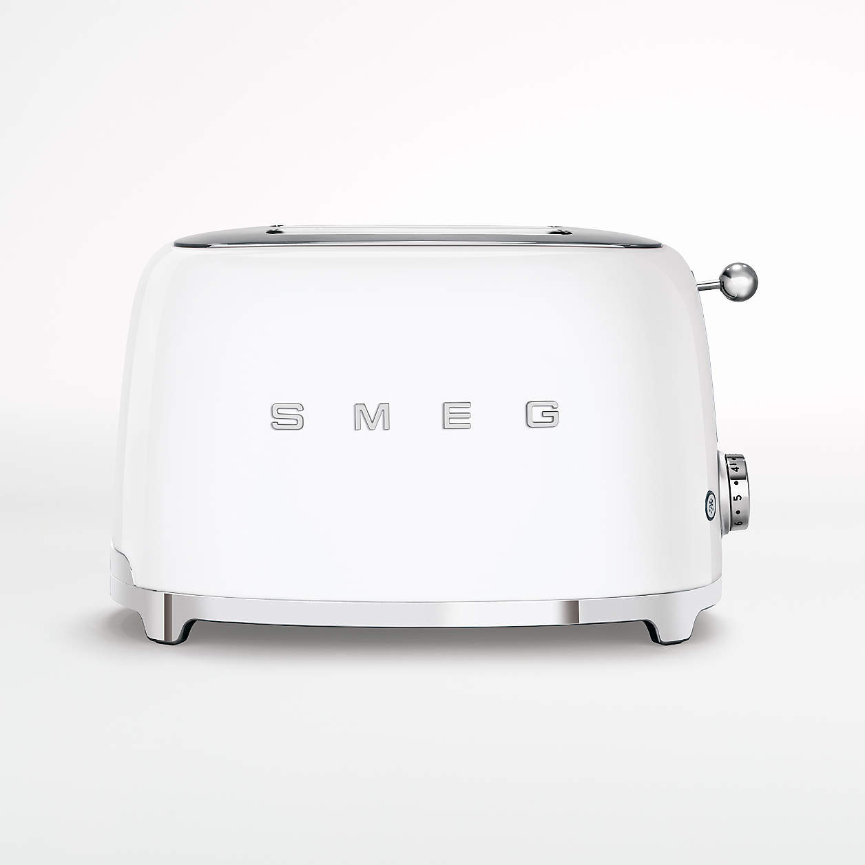 SMEG Matte White 2-Slice Retro Toaster + Reviews | Crate & Barrel | Crate & Barrel