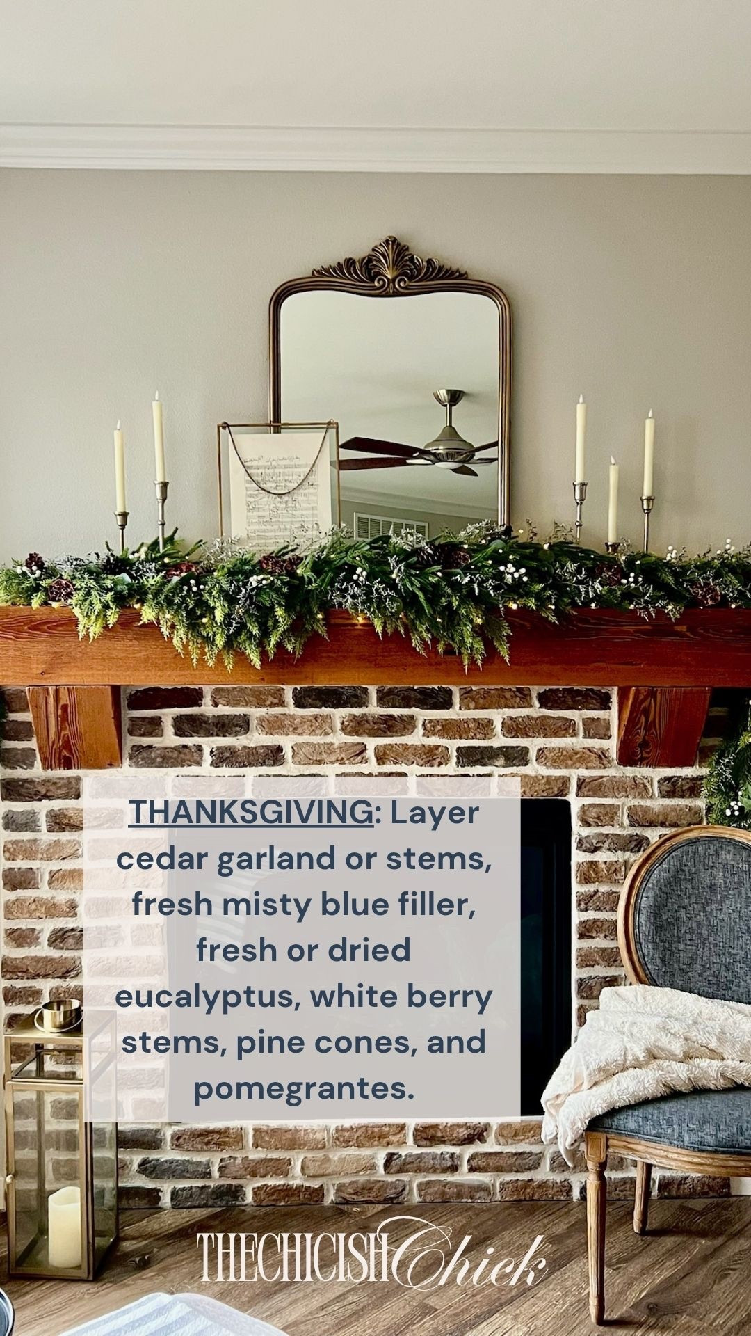 Taking one garland from Thanksgiving to Christmas is easier than you think! Add eucalyptus and pine cones for a festive fall look. 

#LTKHome #LTKSeasonal #LTKHoliday