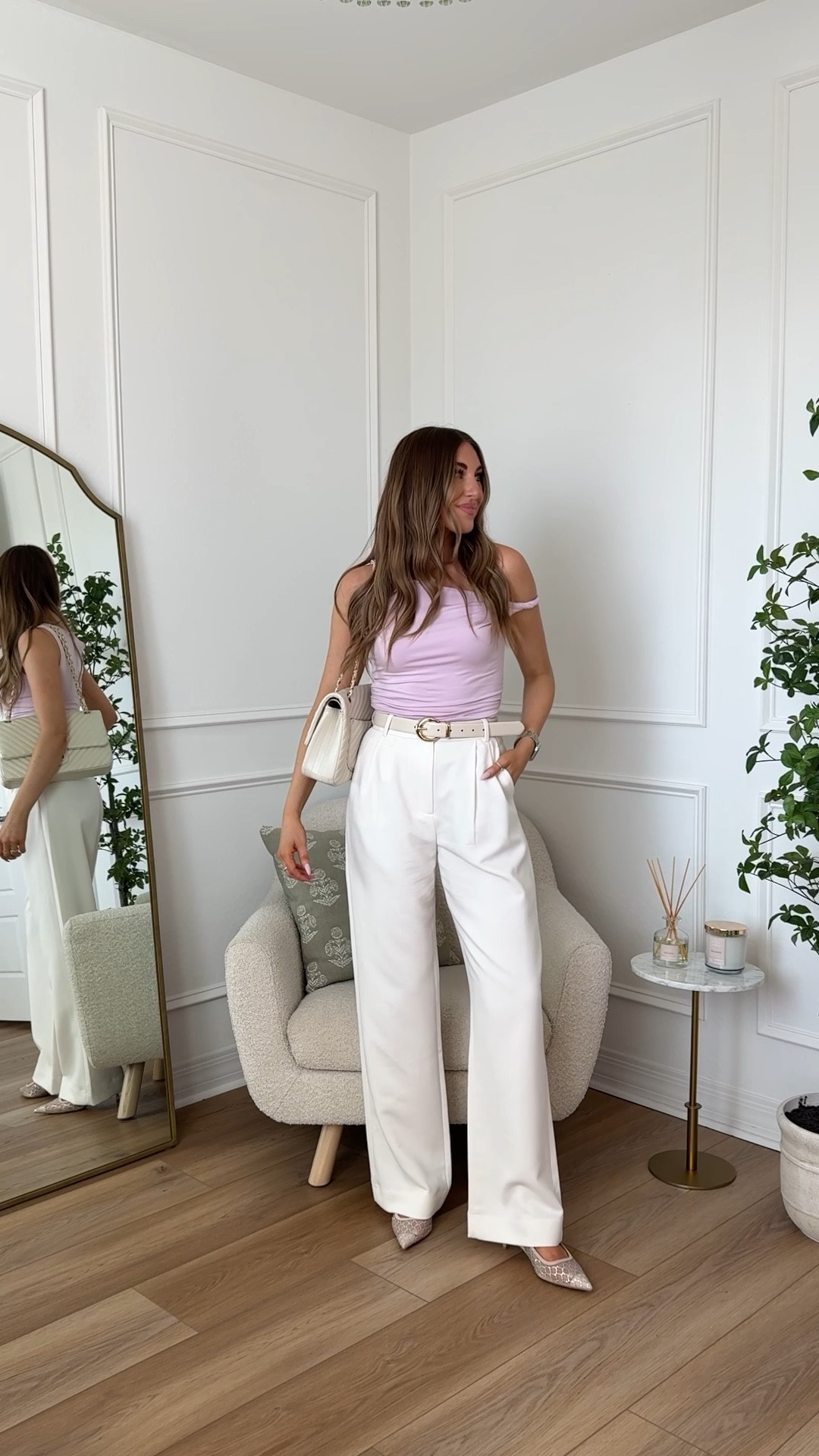 Abercrombie sale this weekend!! Use code AFLTK! Obsessed with this off the shoulder top and trouser combo!! Wearing a small in the top and 25 long in the pants 

#LTKWatchNow #LTKSpringSale #LTKSaleAlert