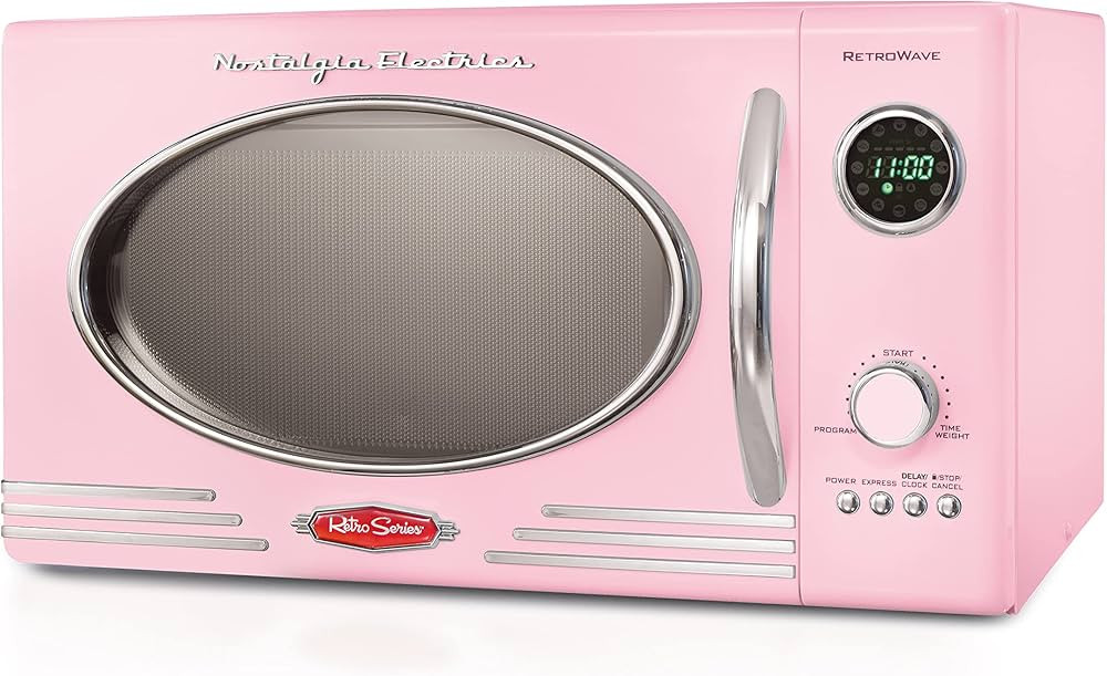 Nostalgia Retro Countertop Microwave Oven - Large 800-Watt - 0.9 cu ft - 12 Pre-Programmed Cookin... | Amazon (US)
