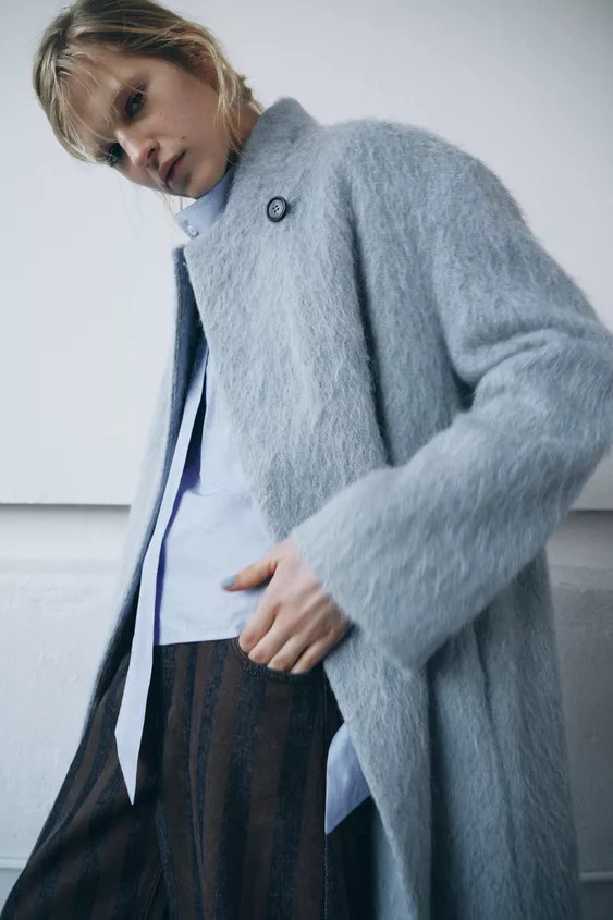 STRAIGHT COAT WITH WOOL ZW COLLECTION | Zara UK