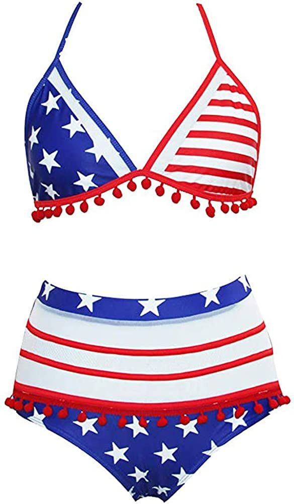 E.W Apparel USA Flag Bikini,Womens American Flag Swimsuit Bikini 4th of July Bathing Suit USA Fla... | Amazon (US)
