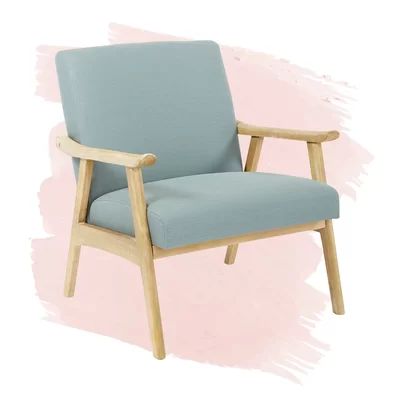 Kayla Lounge Chair Foundstone™ Fabric: Klein Sea Polyester | Wayfair North America