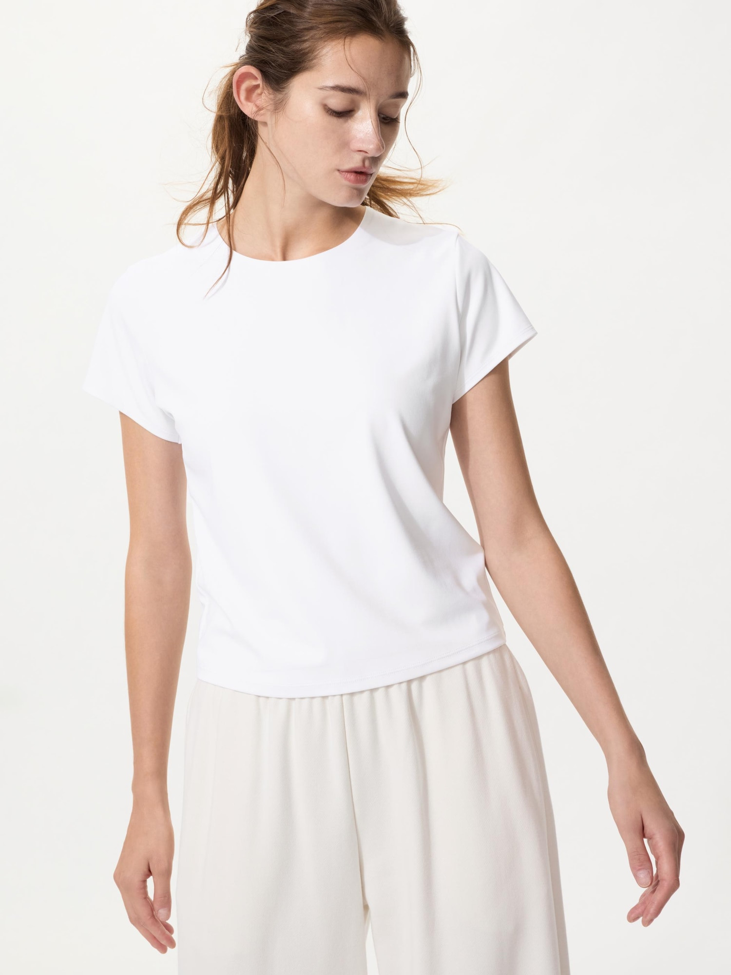 Women's Ultra Stretch Active T-Shirt White Small UNIQLO US | UNIQLO (US)