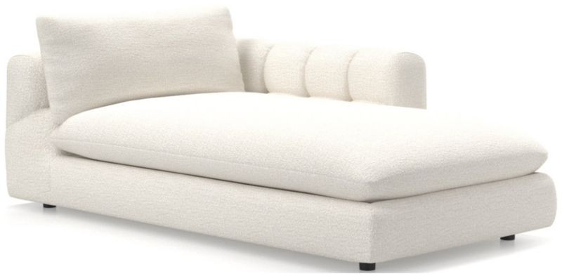 Cambria Bouclé Right-Arm Chaise Lounge | Crate & Barrel | Crate & Barrel