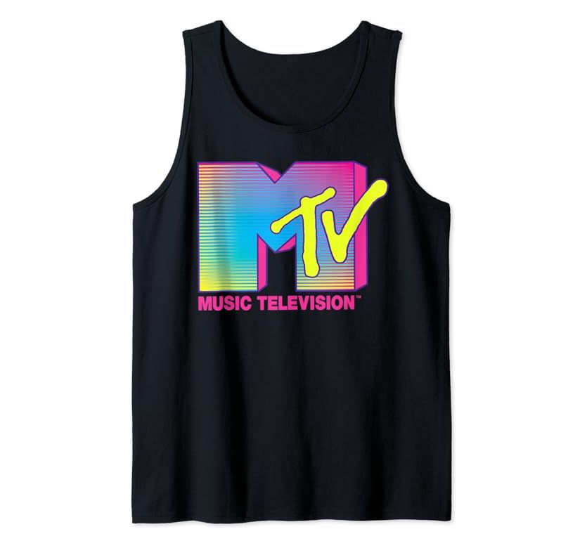 MTV Logo Fluorescent Colors Tank Top | Amazon (US)