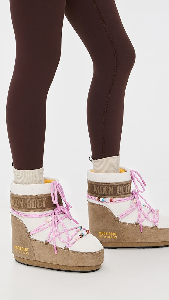 Moon Boot x Guest In Residence Icon Low Suede Beads Boots | Shopbop