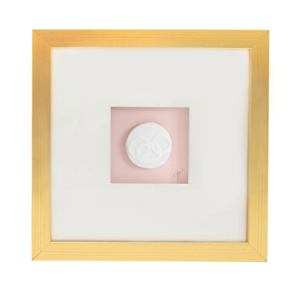 Black Jack Intaglio - pink - 3 circle | Jenn Thatcher Art