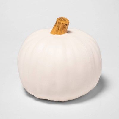 9" Cream Carvable Plastic Halloween Pumpkin - Hyde & EEK! Boutique™ | Target