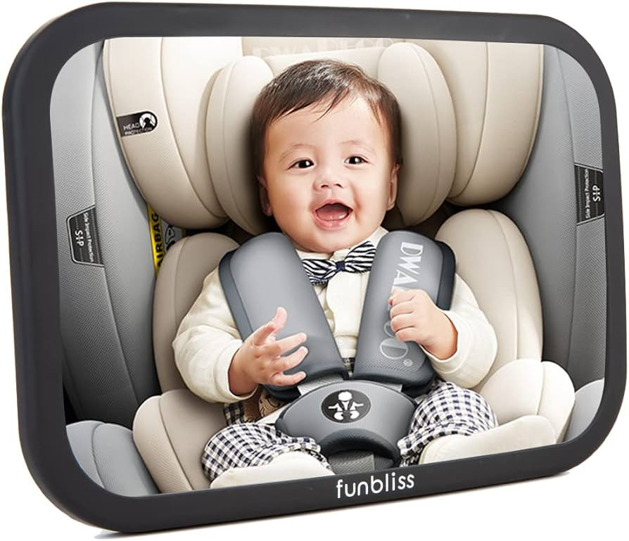 funbliss Baby Car Mirror Safely Monitor Infant Child in Rear Facing Car Seat,Car Mirror Baby Rear... | Amazon (US)