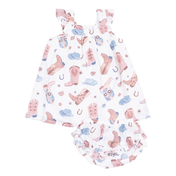 Girls' Angel Dear Cowgirl Boots Babydoll Dress 6 Pink | Scheels