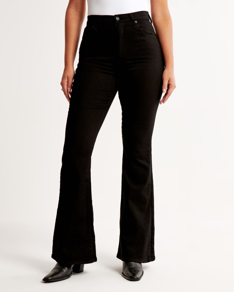 Women's Curve Love Ultra High Rise Stretch Flare Jean | Women's Bottoms | Abercrombie.com | Abercrombie & Fitch (US)