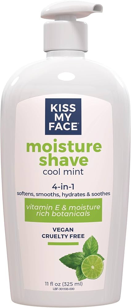 Kiss My Face 4-in-1 Moisture Shave, Cool Mint 11 oz | Amazon (US)