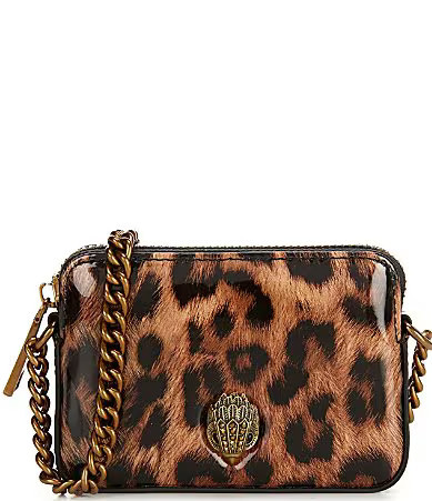 Kurt Geiger London Kensington Micro Cheetah Print Camera Crossbody Bag - Brown | Dillard's