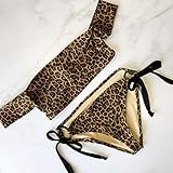Women's leopard sleeve bathing suit tie string bikini | Amazon (US)