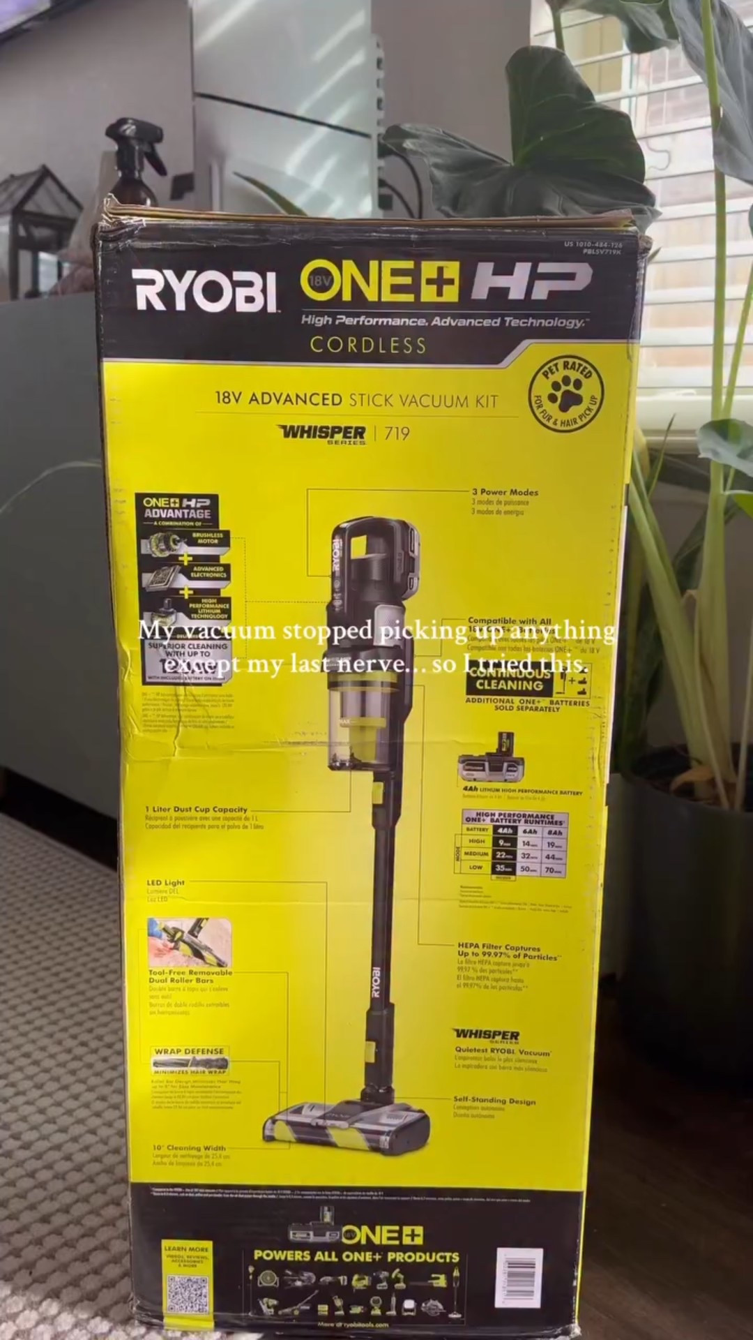 My old vacuum was basically just pushing crumbs around 😵‍💫
This RYOBI ONE+ HP vacuum actually uses high-performance brushless power, so it pulls up dirt instead of pretending to.

Why I love it:
✔️ Cordless (no outlet hopping)
✔️ ONE+ battery = works with other RYOBI tools
✔️ Strong suction for real-life messes

If you have kids, pets, or just live in your house… save this for later 🧹
Follow me for more real-life home finds that actually work.

@ryobitoolsusa 

#ryobi #ryobioneplus #ryobihp #cleaningfinds #momlife homereset cordlessvacuum cleaningtok ugccreator realhomelife