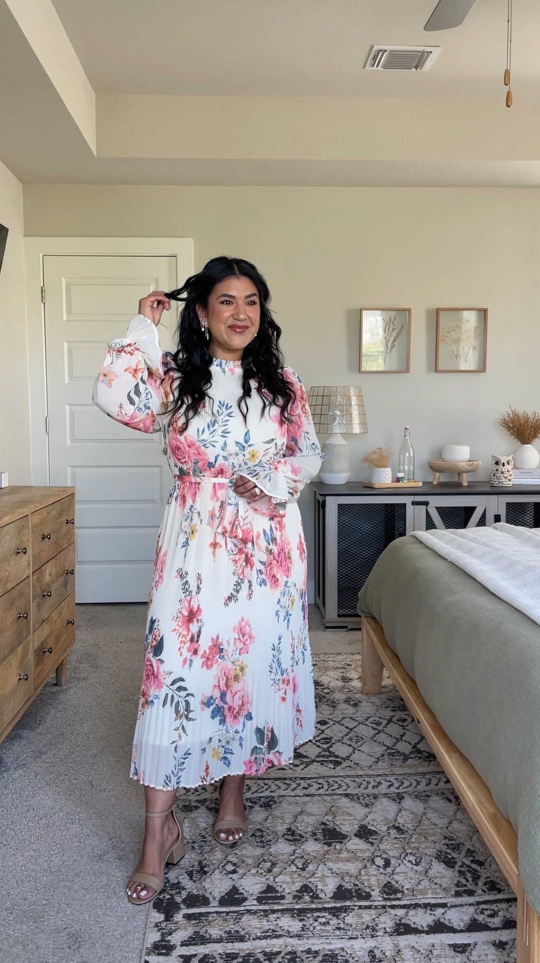 I’m 5’1”, size 10-12, 165 lbs // Amazon dress, size large in shade Floral Pink. True to size and comes in lots of colors! // Shoes are true to size 

#LTKWedding #LTKMidsize #LTKPetite