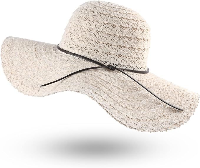 FURTALK Summer Beach Sun Hats for Women Wide Brim Foldable Floppy Travel Packable UPF Hat | Amazon (US)