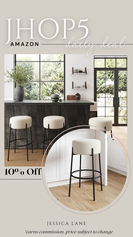 Amazon daily deal, save 10% on these gorgeous modern bar stools from Nathan James. Nathan James Furniture, bar stool, counter stool, modern stool, upholstered counter stool, Amazon home, Amazon furniture, kitchen seating, Amazon deal

#LTKsalealert #LTKhome #LTKstyletip