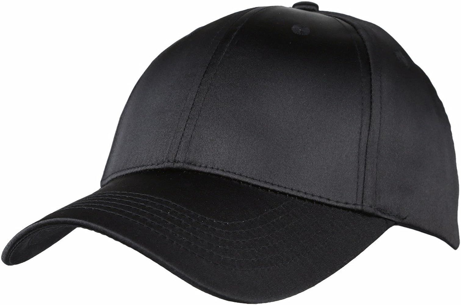 moonsix Baseball Cap,Plain Polyester 6 Panel Satin Sport Dancing Summer Sun Visor Hat | Amazon (US)