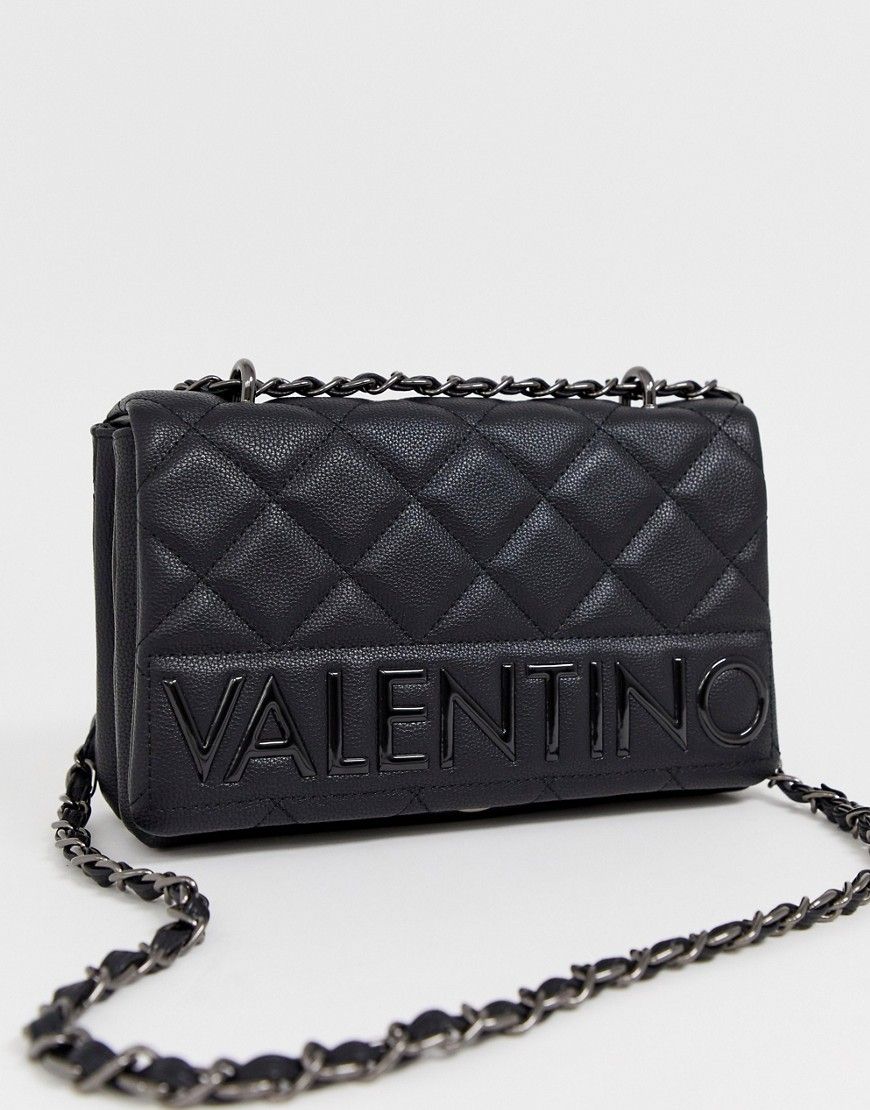Valentino by Mario Valentino black quilted foldover shoulder bag | ASOS (Global)