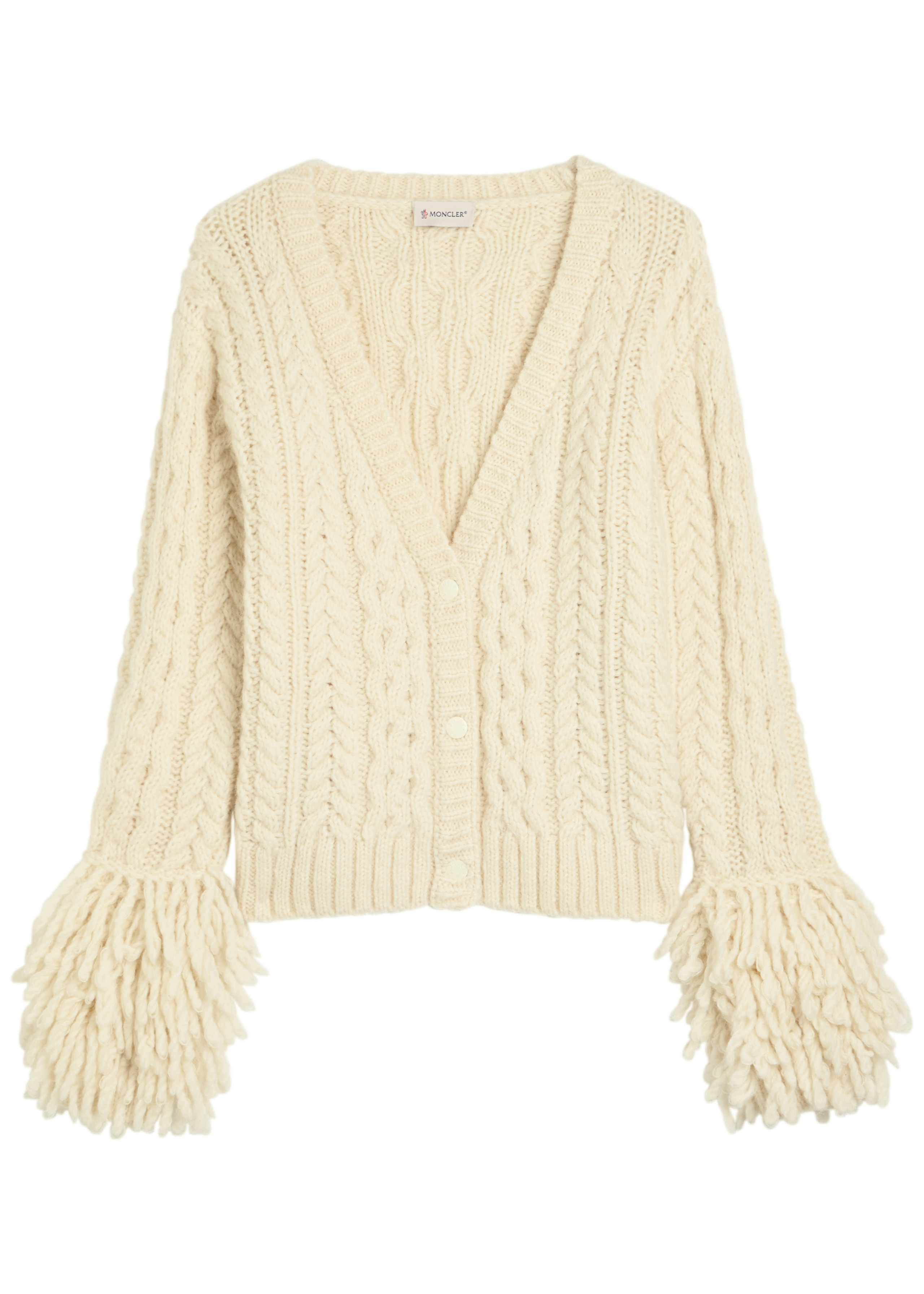 Fringed wool-blend cardigan | Harvey Nichols
