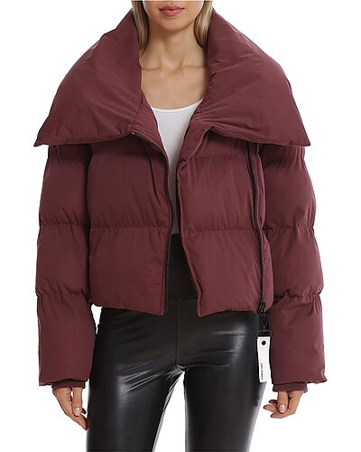 Avec Les Filles Cropped Envelope Collar Puffer | Rue La La