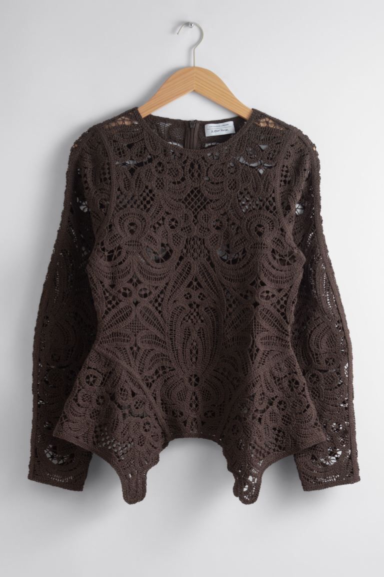 Crochet-Lace Peplum Top | H&M (UK, MY, IN, SG, PH, TW, HK)