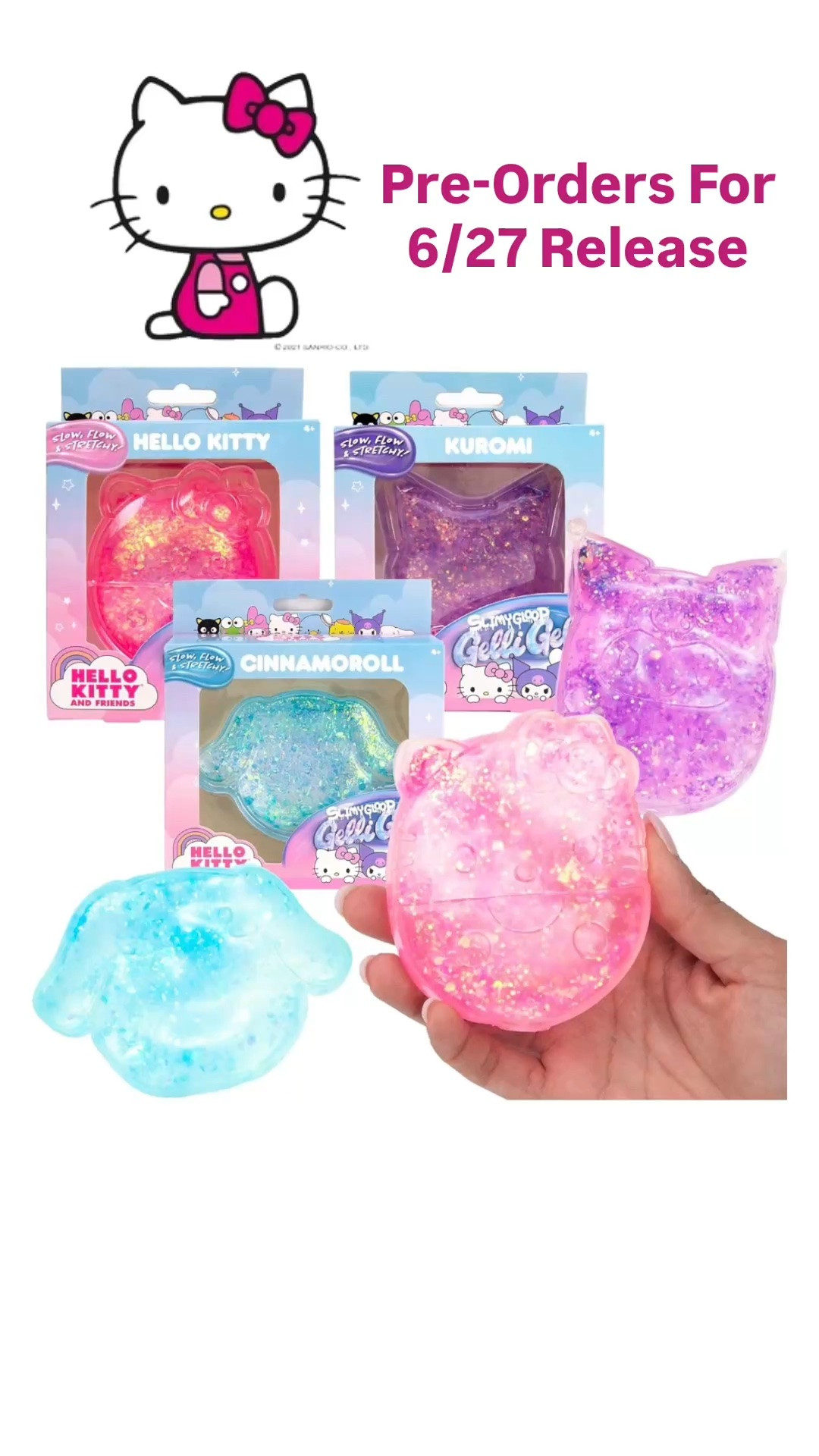 Hello Kitty Squishmallow Gelli Gels available for pre-order!  3 pack comes with Hello Kitty, Cinnamoroll & Kuromi.  Grab them now, these will sell quick!

#LTKmomlife #LTKselfcare #LTKKids