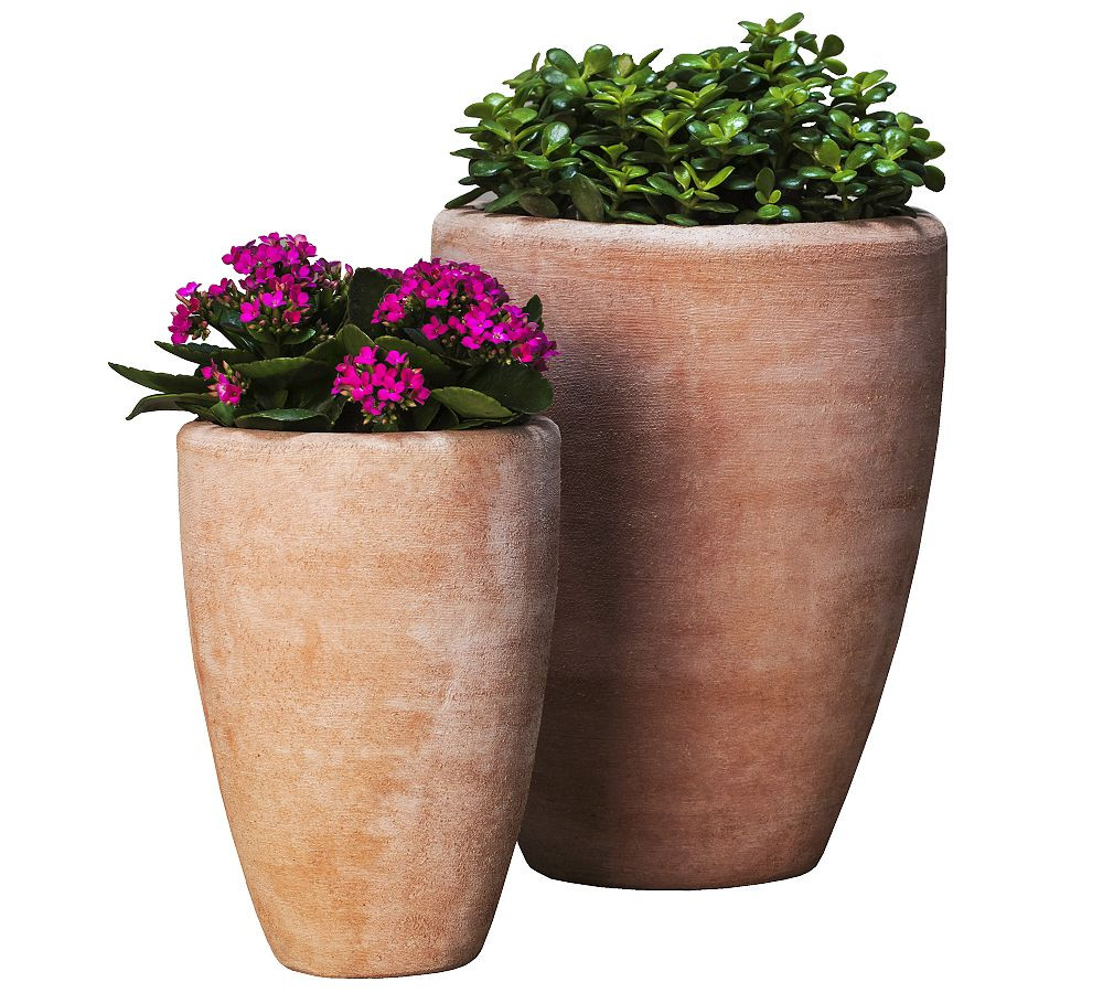 Belize Tall Bowl Outdoor Planters - Set of 2 | Pottery Barn (US)