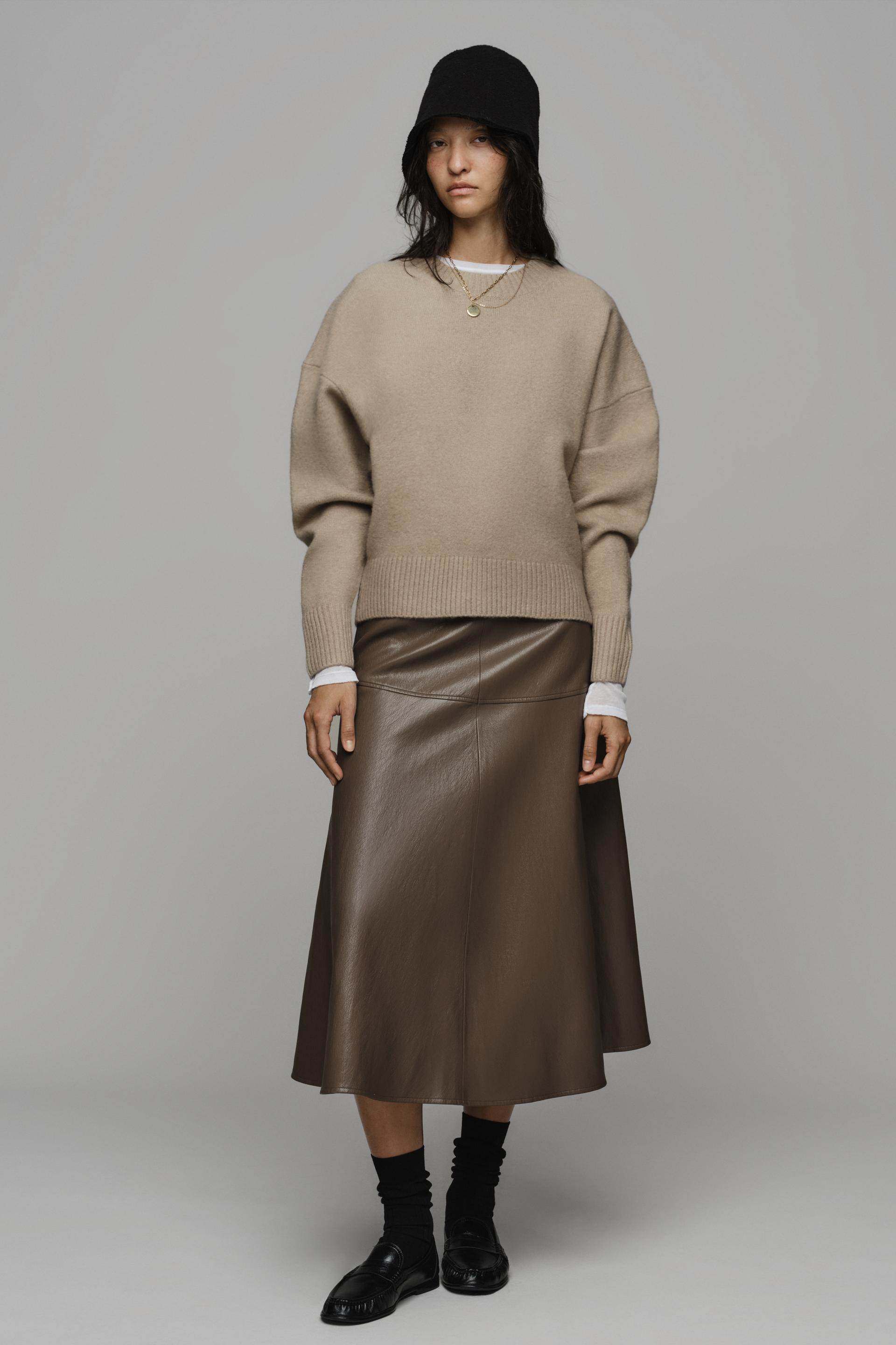 Zara - Soft-Knit Jumper - Taupe Gray - M - Woman | Zara US