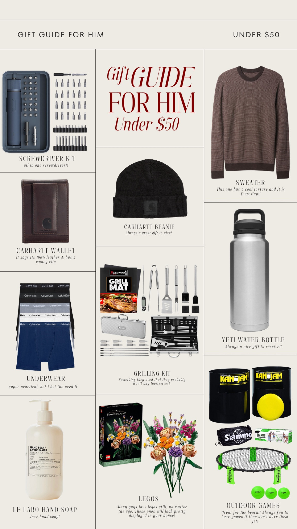 Gift guide for him - under $50!! 

#LTKFindsUnder50 #LTKGiftGuide #LTKHoliday