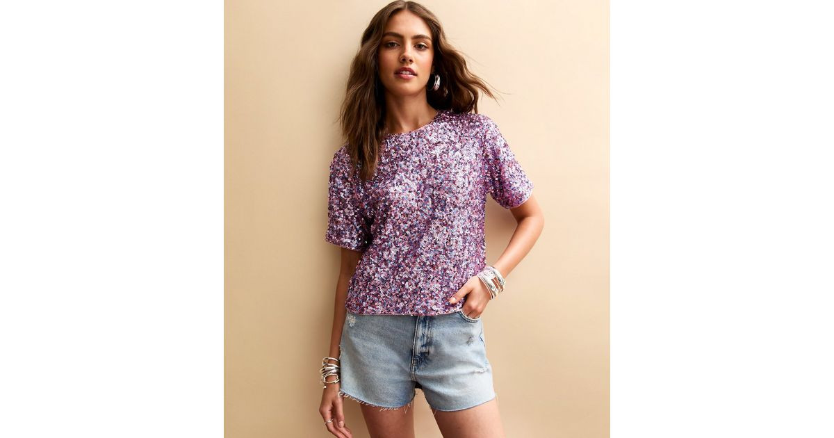 Pink Sequinned Tee
						
						Add to Saved Items
						Remove from Saved Items | New Look (UK)