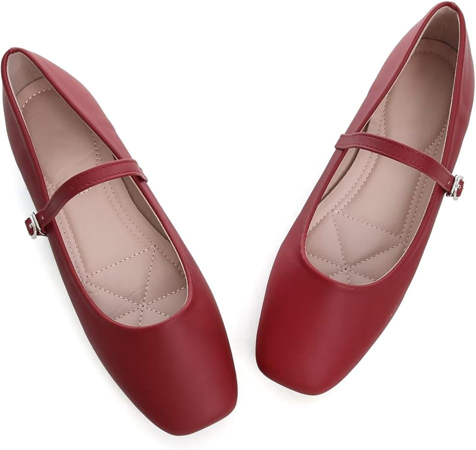 LUXINYU Women's Slip on Flats,Classy Round Toe Solid Classic Mary Jane Ballet Dance Shoes Soft Co... | Amazon (US)