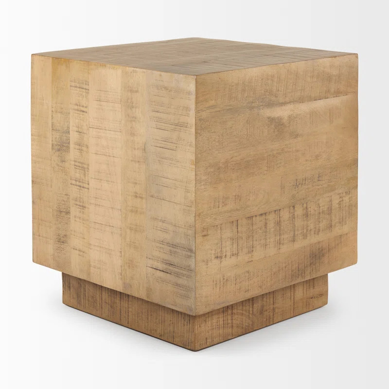 The Twillery Co.® Stalbridge Solid Wood Block End Table & Reviews | Wayfair | Wayfair North America