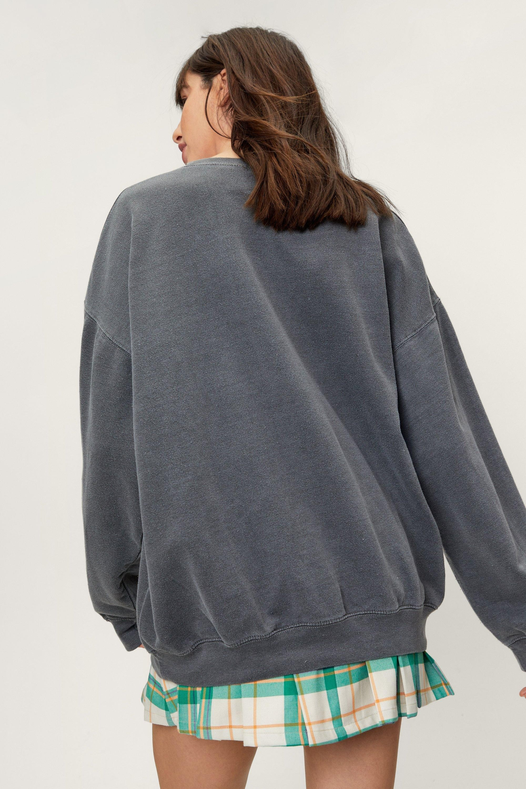 Cannes Applique Oversized Graphic Sweatshirt | Nasty Gal (US)