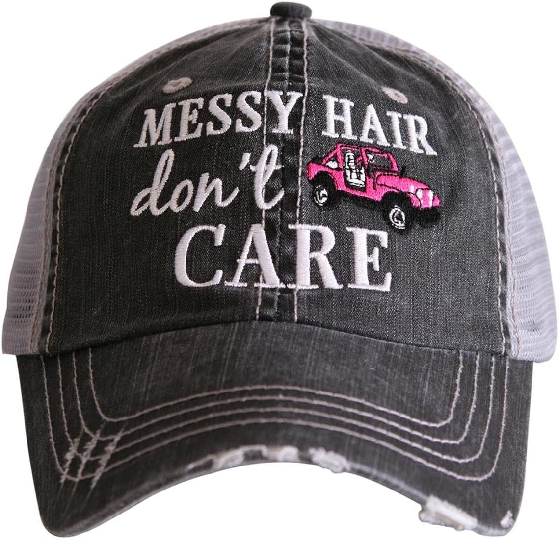 KATYDID Messy Hair Don't Care Baseball Hats Cap - Trucker Hat for Women - Stylish Cute Sun Hat | Amazon (US)