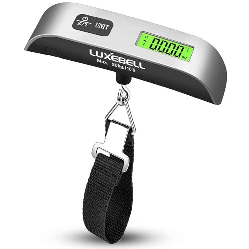 Luxebell Luggage Scale Portable Handheld Digital Suitcase Weight 110lbs Airplane Travel Essentials Gift LCD Backlight Temperature Sensor | Amazon (US)