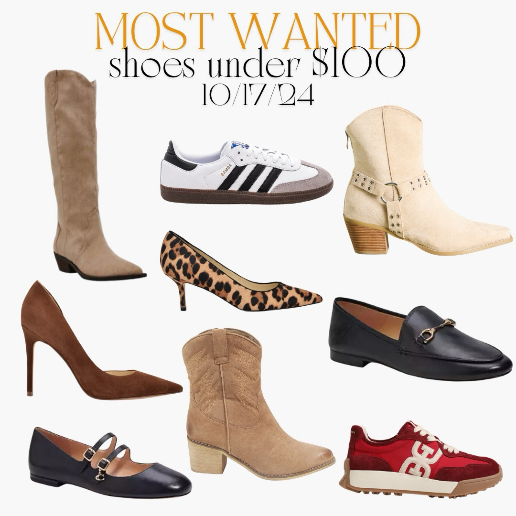 "Today’s find: 10/16/24 Chic shoes under $100 that elevate your wardrobe without breaking the bank! 👡 From trendy sneakers to stylish heels, these picks are perfect for any occasion. 🎯 Shop affordable elegance and step up your style game!
🛍️✨ #ShoeGoals #AffordableFashion
#LTKfinds #boots #sneakers #heels #flats #leopard #leopardflats #falloutfit #fallstyle


#LTKShoeCrush #LTKFindsUnder100 #LTKGiftGuide