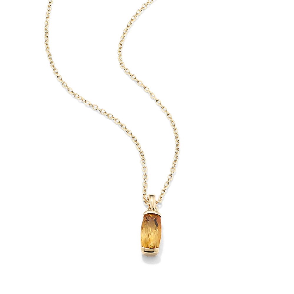 Melina Citrine Pendant - Vermeil 14K Gold | Shane Co