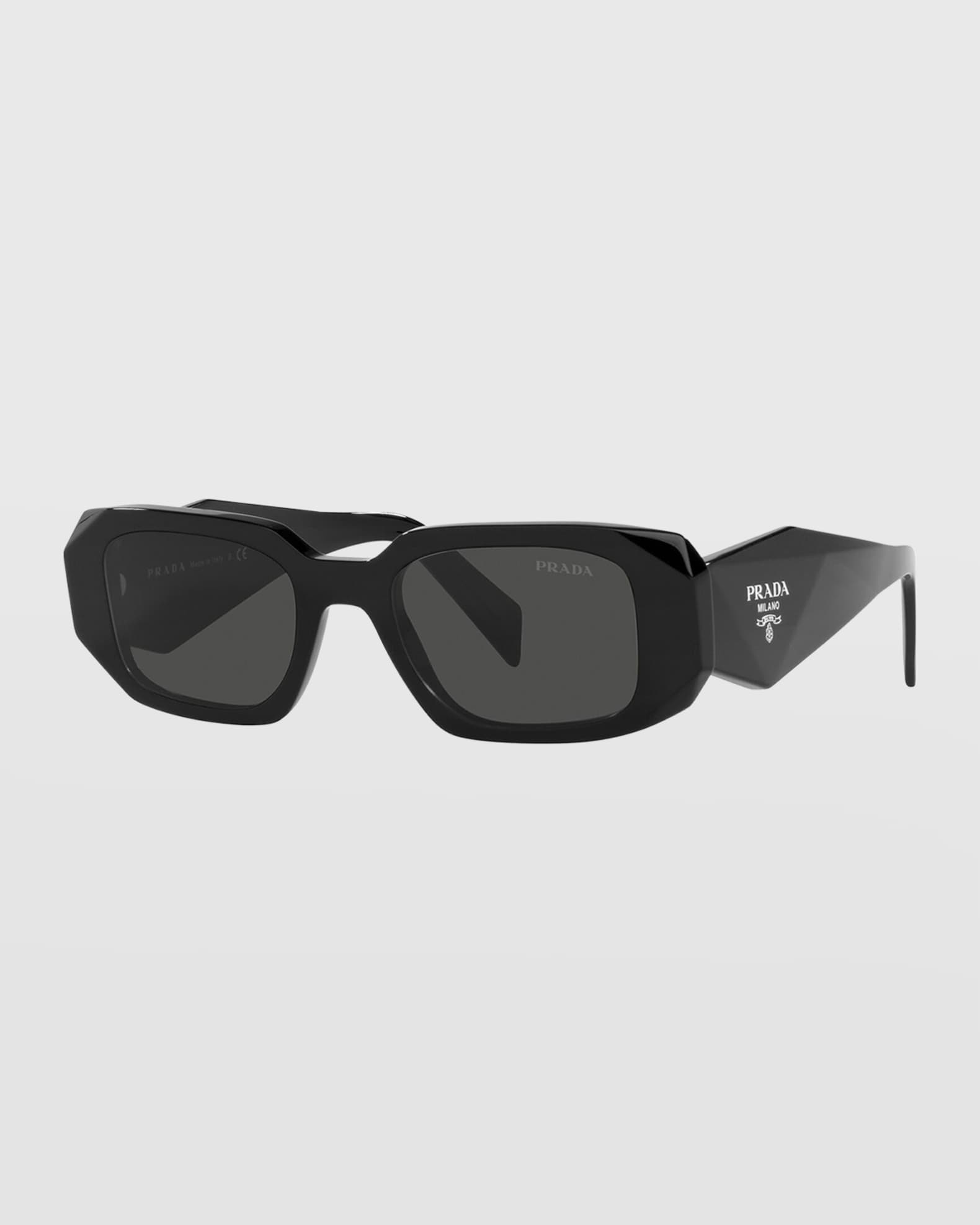 Prada Rectangle Acetate Sunglasses | Neiman Marcus
