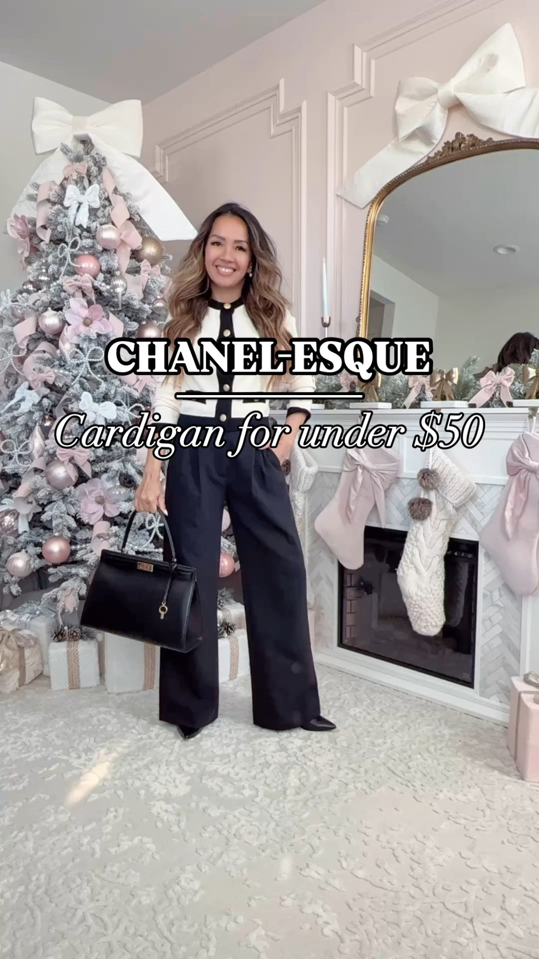 Chanel-esque cardigan for under $50 

Wearing size XXS 

#LTKFindsUnder50 #LTKWatchNow #LTKWorkwear